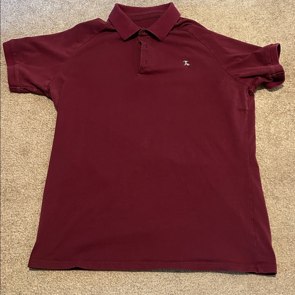 Tailored Athlete Essential Polo Shirt in Burgundy